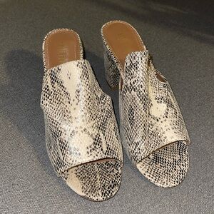 Size 9 snake print mules